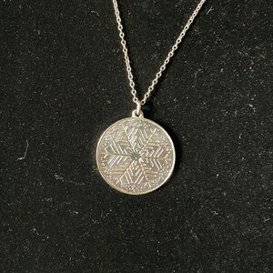 Vintage Sterling Silver Snowflake Necklace